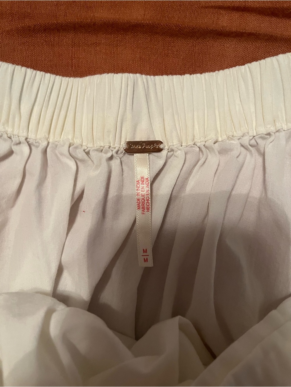Free People White Full A-Line Midi Skirt - Picture 2 of 2